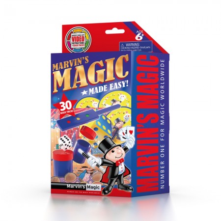 【英國魔術專家Marvin's Magic】: 6歲掌握技巧 馬文的30個口袋魔術 第3套（紅）含影片和中文操作App