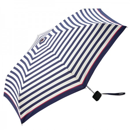 日本KIU 輕巧摺疊抗UV晴雨傘 31041 海軍藍紋