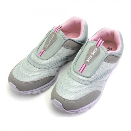 日本Karu Karu 灰色 快速套穿輕鬆運動走路鞋(女)LC3916-GA