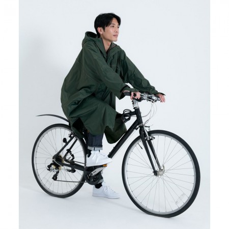 日本Wpc. R1122-906 軍綠色 機車、自行車手背延伸雨衣 附收納袋(男女適用)