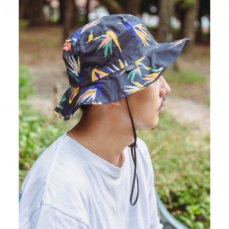 日本KIU 85158 北國花鳥 抗UV透氣防水漁夫帽 叢林帽 附透明收納袋(男女適用)