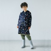 日本WPC  太空探險L  空氣感兒童雨衣/防水外套 附收納袋(120-140cm)
