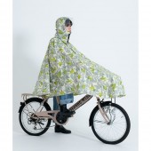 日本WPC. R001-139 拉丁風情 城市隨行機車、自行車透明窗雨衣斗篷 附收納袋(男女適用)