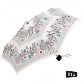 日本KIU 輕巧摺疊抗UV晴雨傘 31011 貓與城市