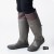 日本KIU 185912 咖啡色 二代可折疊百搭雨鞋/文青風氣質雨靴 附收納袋(男女適用)-S