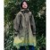 日本KIU 163266 漸變橄欖金棕 標準成人空氣感有袖斗篷雨衣 騎車露營必備 附收納袋(男女適用)