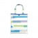 日本Wpc. 湖藍橫紋M 空氣感兒童雨衣/超輕量防水風衣 附收納袋(95-120cm)